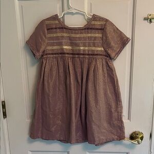 Peek Shimmering Gold and Purple Kids Dress